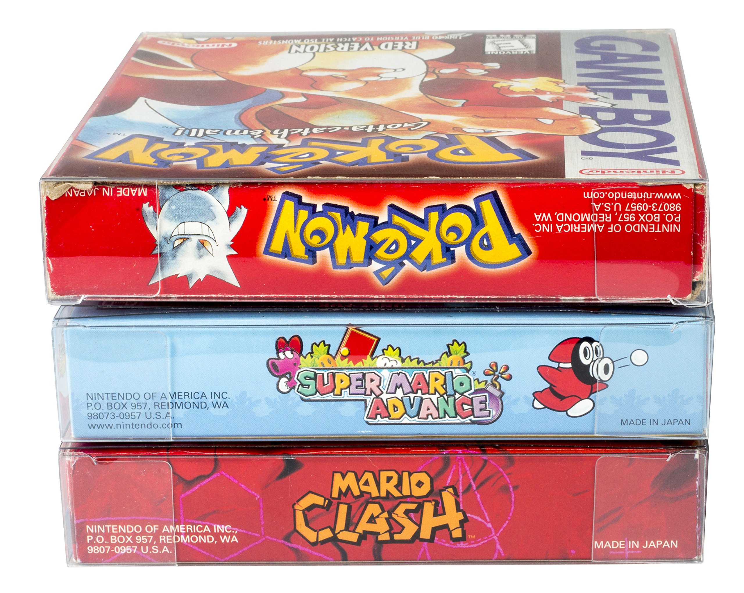 EVORETRO Clear PET Game Boy & Game Boy Advance Protective Cases - 0.40mm Thick Acid-Free Video Game Box Protectors (25-Pack) | Perfect for Collectors, Storage & Display of Retro Nintendo Cartridges
