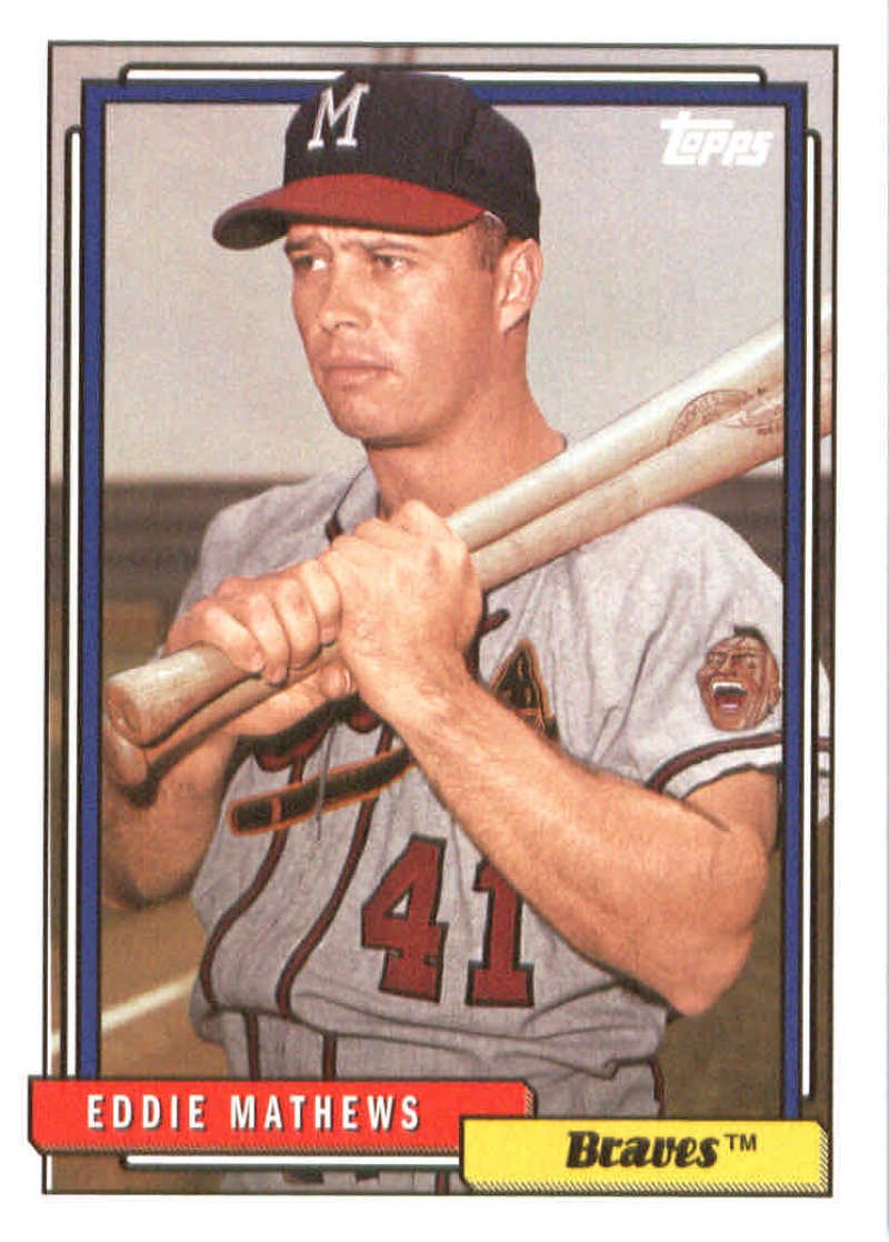 2017 Topps Archives #262 Eddie Mathews Milwaukee Braves Baseball Card - Perfect for Collectors, Sports Memorabilia & Gift Ideas