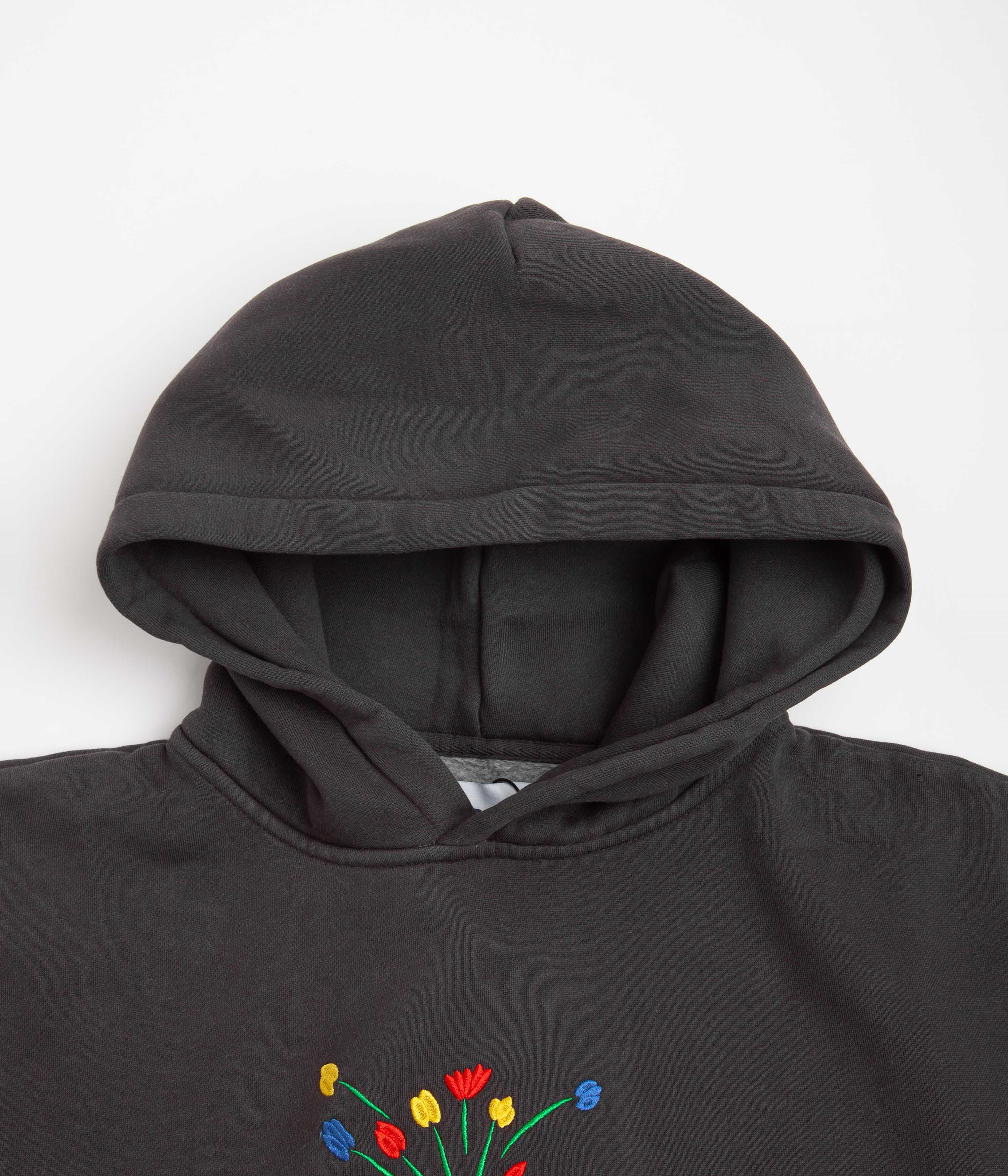 Butter Goods Bouquet Embroidered Hoodie - Washed Black | Streetwear Fashion for Men & Women | Perfect for Casual Outfits and Urban Style