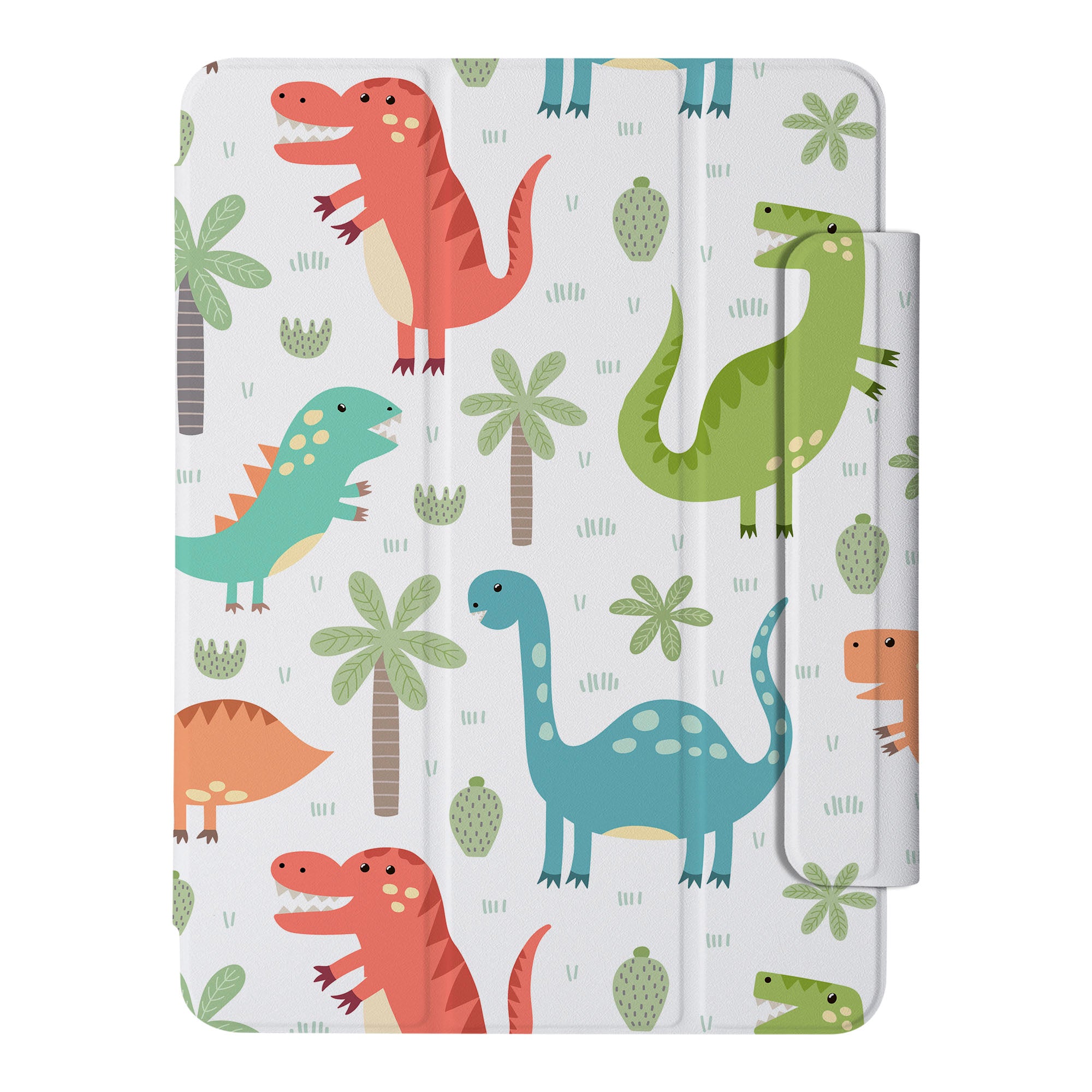 Durable iPad SlimFit Case with Dinosaur Design - Lightweight Protective Cover for iPad 6/7/8/9/10 Gen - Perfect for School, Work, Travel & Everyday Use