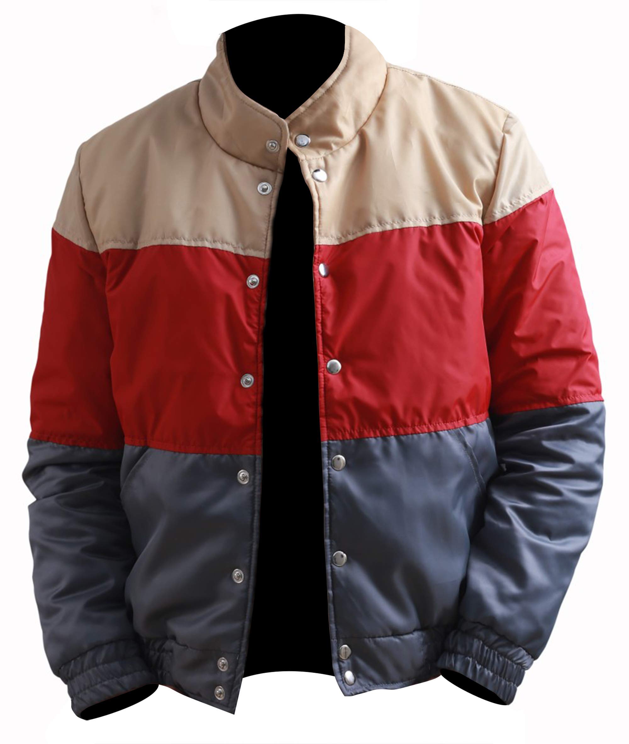 UGFashions Sex Education Otis Milburn Multicolor Satin Bomber Jacket with Ribbed Cuffs | TV Show Inspired Fashion for Cosplay, Halloween & Casual Wear