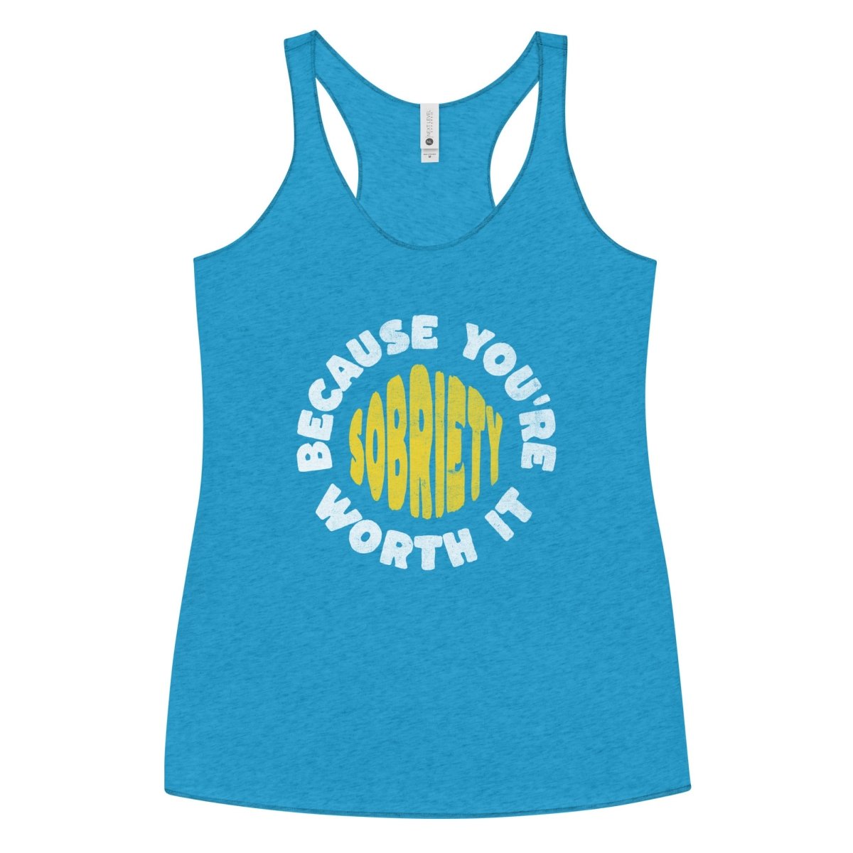 Empowering Sobriety Racerback Tank Top - Motivational Fitness & Workout Apparel for Women - Perfect for Yoga, Running & Gym