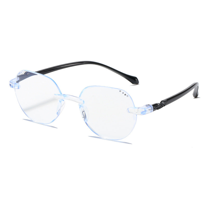 Women's Fashion Rainbow Lightweight Frameless Anti-Blue Light Reading Glasses - Stylish & Comfortable for Work, Study & Screen Time