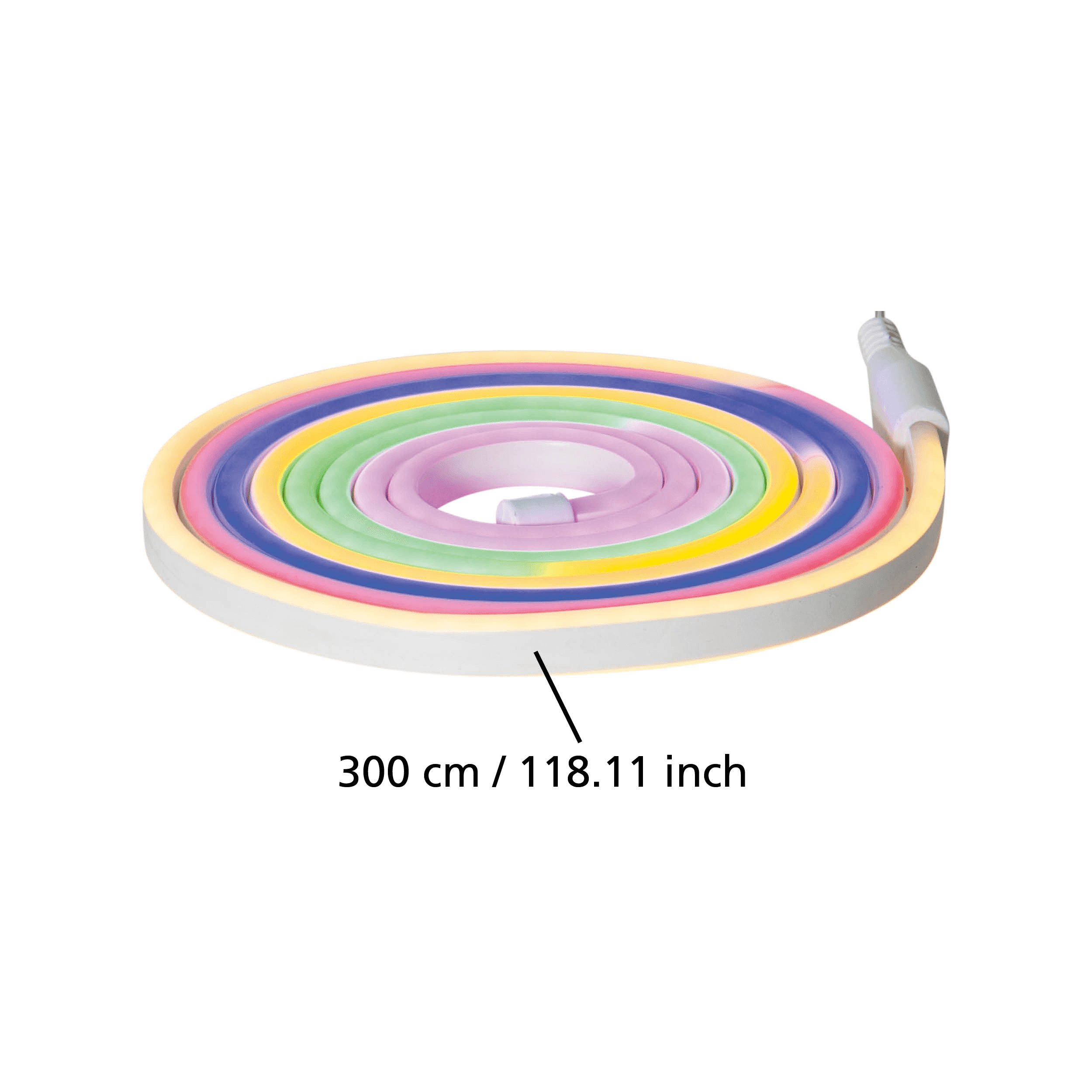 Eglo Flatneon LED Rainbow Colored Outdoor Strip Light IP44 Waterproof - Perfect for Patio, Garden, and Landscape Lighting