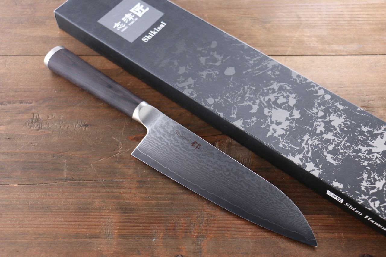 Premium Miyako AUS8 33-Layer Damascus Santoku Knife 180mm - Japanese Kitchen Knife for Professional Chefs & Home Cooking - Perfect for Slicing, Dicing & Mincing Vegetables, Meat & Fish
