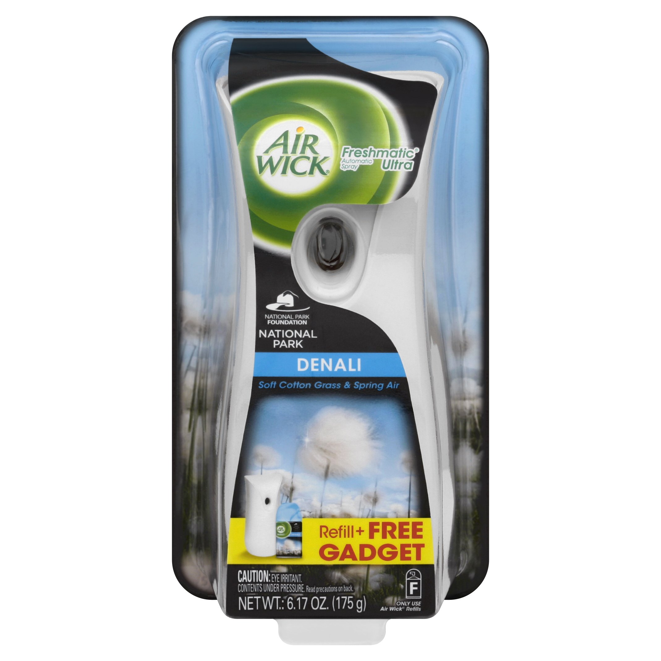 Air Wick Freshmatic Ultra Automatic Air Freshener Refill - Denali Scent, 6.17 oz | Long-Lasting Fragrance for Home & Office | Continuous Spray Technology for Fresh Spaces