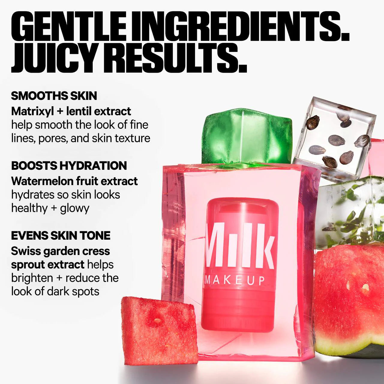 MILK MAKEUP Watermelon Jelly Brightening Serum Stick - Hydrating & Glow Boosting Face Serum for Dull Skin - Perfect for Daily Skincare & On-the-Go Use