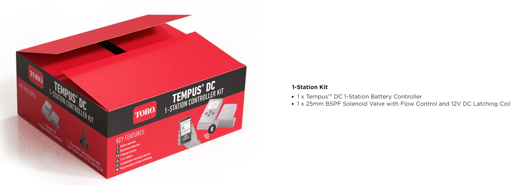 Toro Tempus DC Battery Operated Bluetooth Irrigation Controller Kit with Smart Valves - Perfect for Lawn, Garden & Landscape Watering Automation