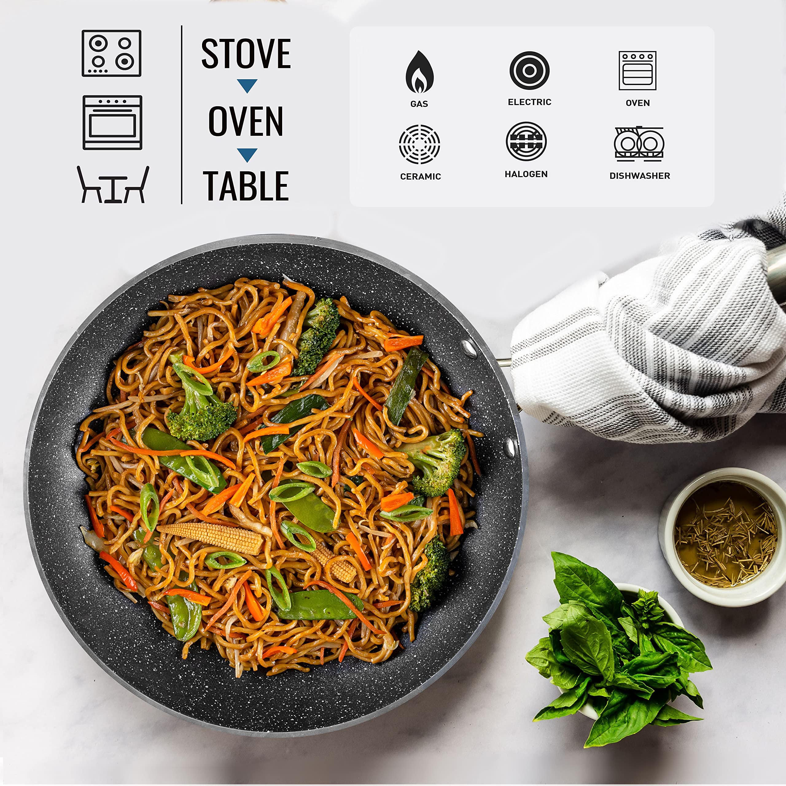 Granite Stone 20-Piece Nonstick Cookware & Bakeware Set - Red Pots and Pans with Mineral Diamond Coating | Ultra Durable, Oven & Dishwasher Safe | 100% Toxin-Free for Healthy Cooking | Perfect for Baking, Frying, and Everyday Meal Prep