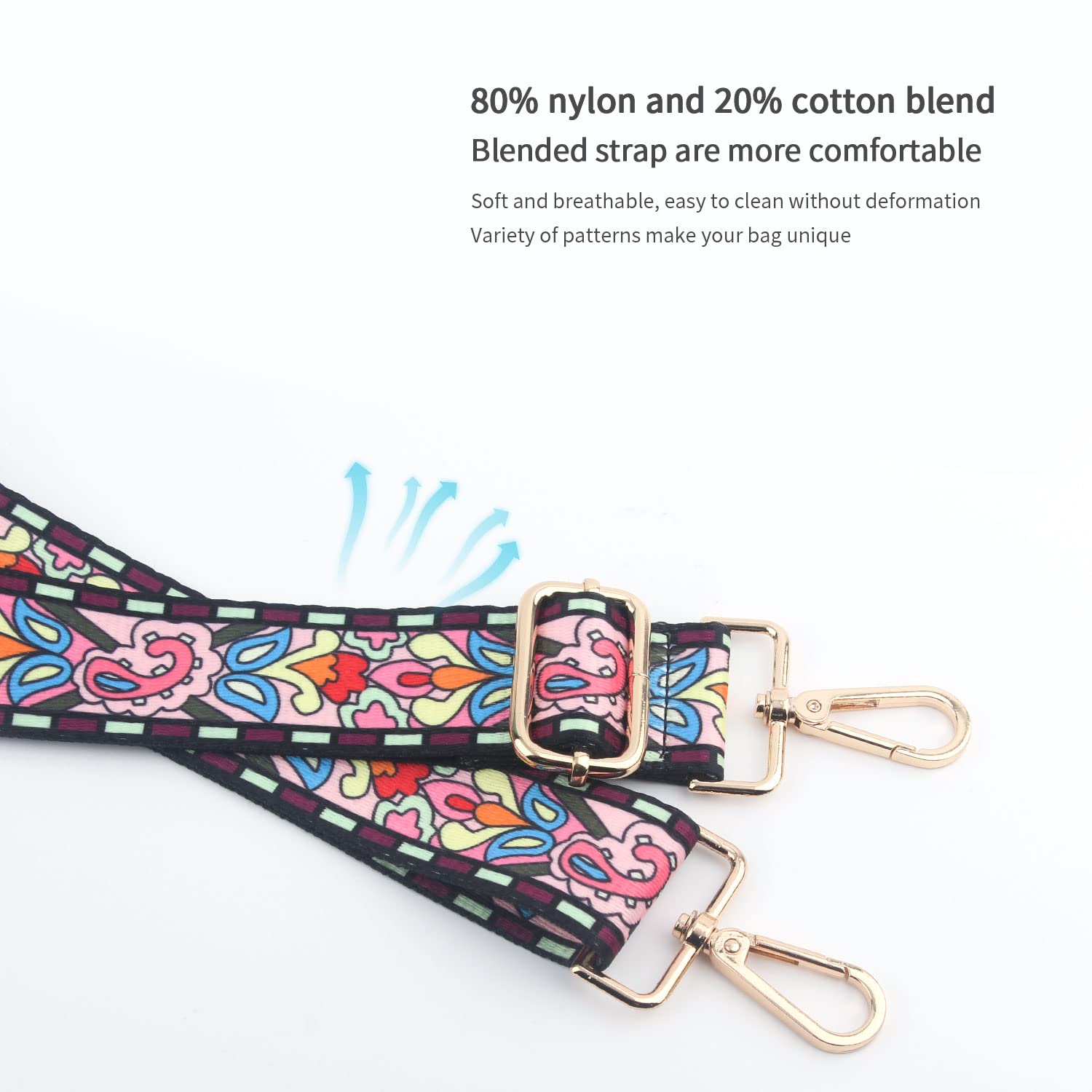 Replacement Purse Strap - Wide Adjustable Crossbody Bag Strap for Women's Handbags, Totes & Shoulder Bags | Perfect for Everyday Use, Travel & Shopping