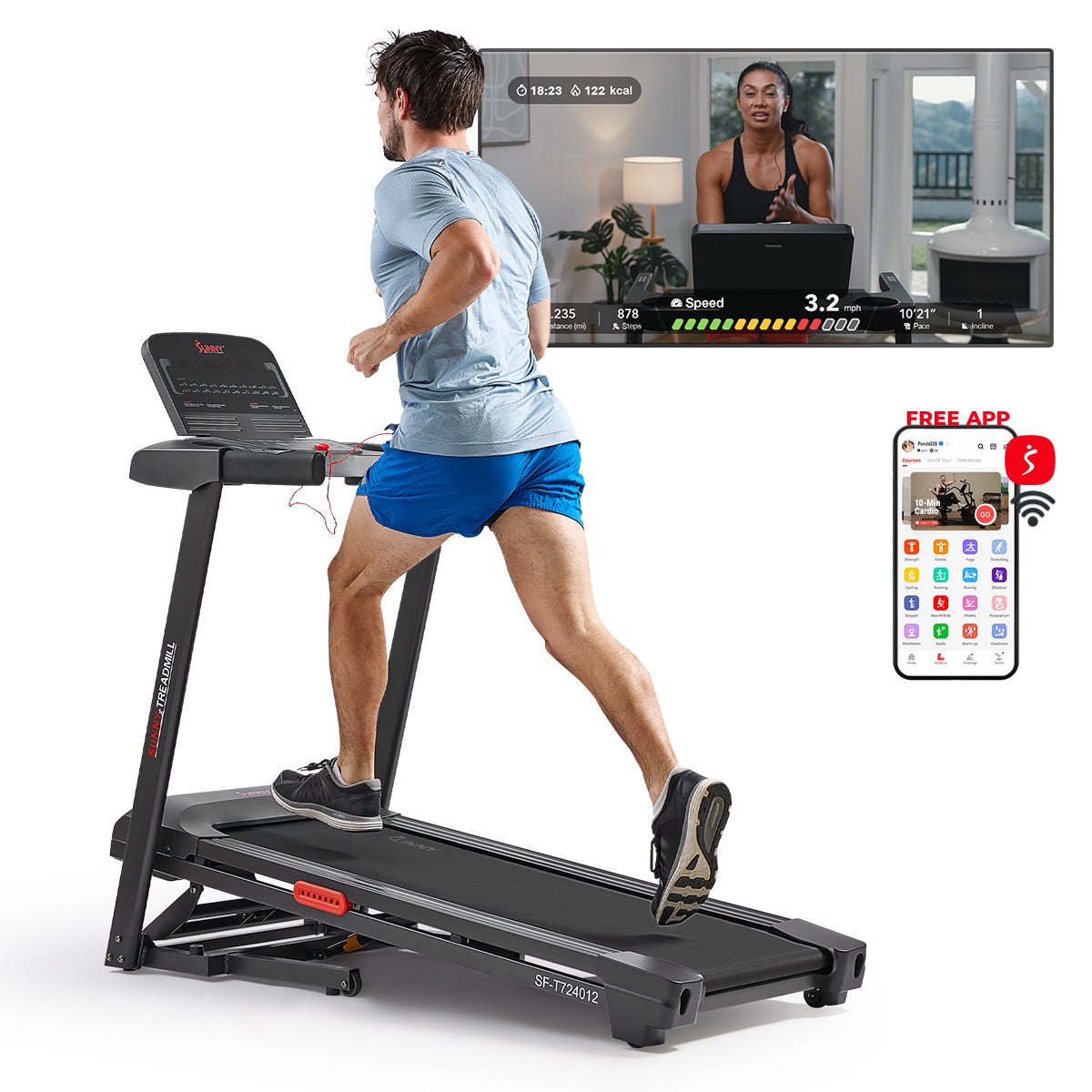 Smart Auto Incline WiFi Treadmill - 400 Series with Bluetooth & App Connectivity for Home Gym, Cardio Workouts & Fitness Training