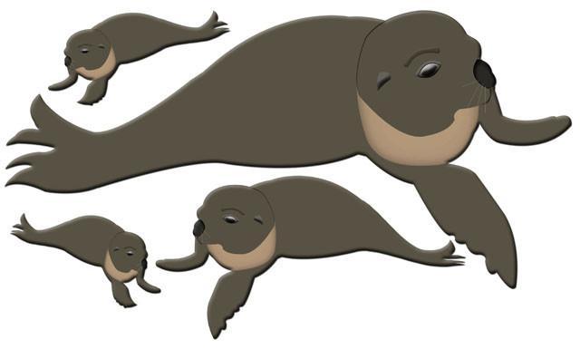 Momma & Baby Seal Mural Wall Stickers - Removable Decals for Nursery, Kids Room & Playroom Decor - Perfect for Baby Shower Gifts & Ocean Theme Bedrooms