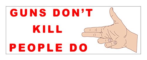 JS Artworks Guns Don't Kill People Vinyl Sticker Decal - Waterproof & Durable for Laptops, Cars, Bumpers & Windows