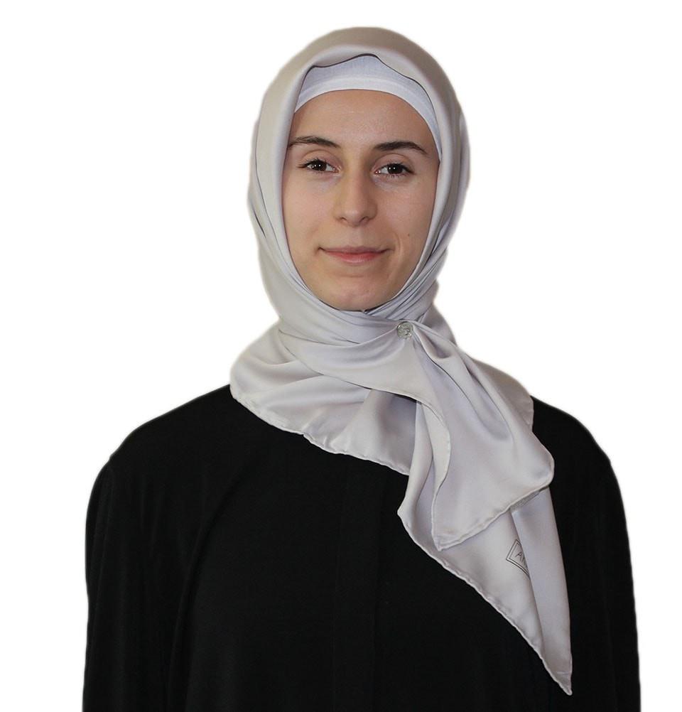 Aker Satin Square Hijab Scarf 6385 971 - Soft Muslim Headscarf for Women, Breathable & Lightweight Prayer Shawl - Perfect for Daily Wear, Work, and Special Occasions