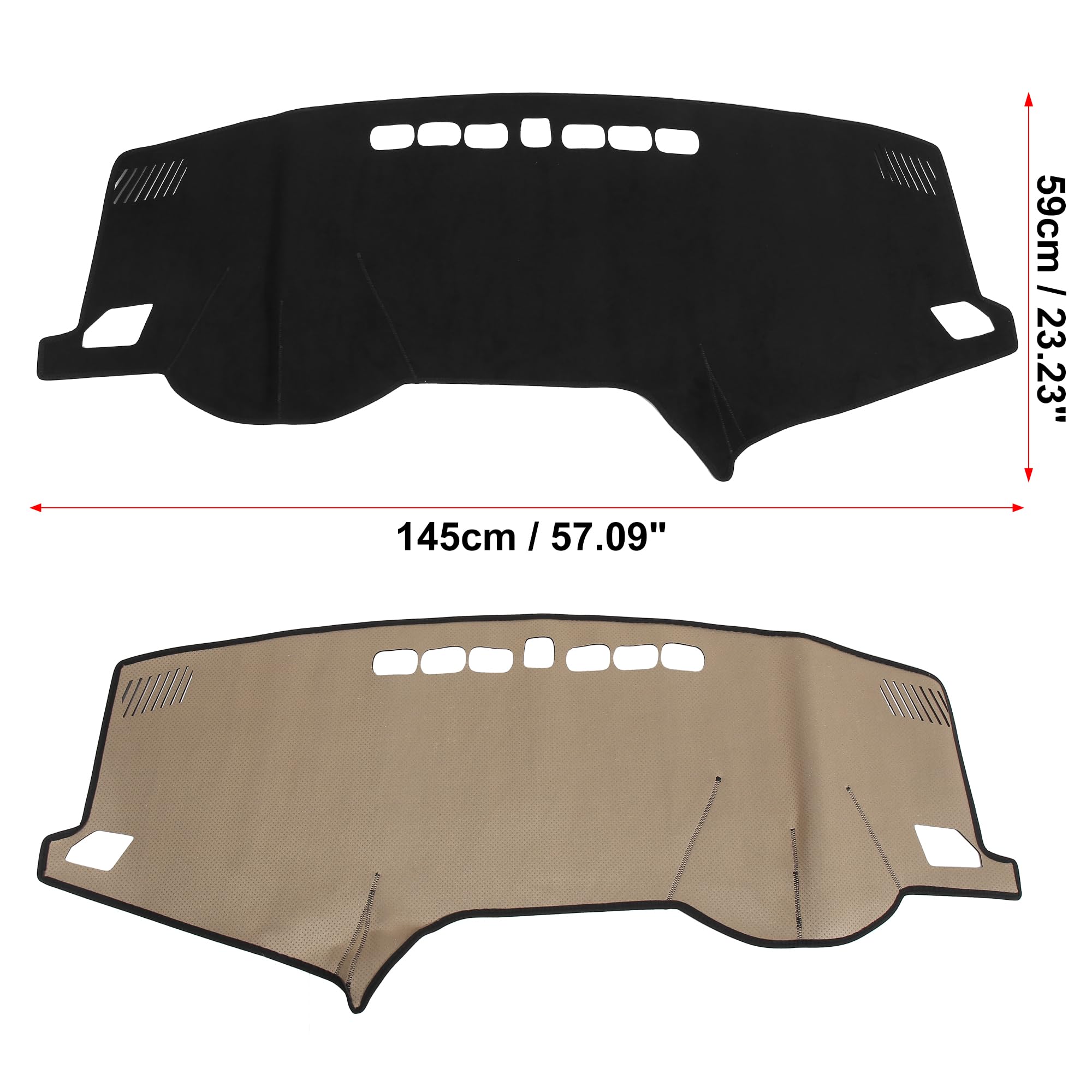 **X AUTOHAUX Premium Suede Dashboard Cover Mat - Non-Slip Carpet Protector for Hyundai Sonata 9 (2015-2018) - Black | Perfect for Sun Protection & Interior Upgrade**