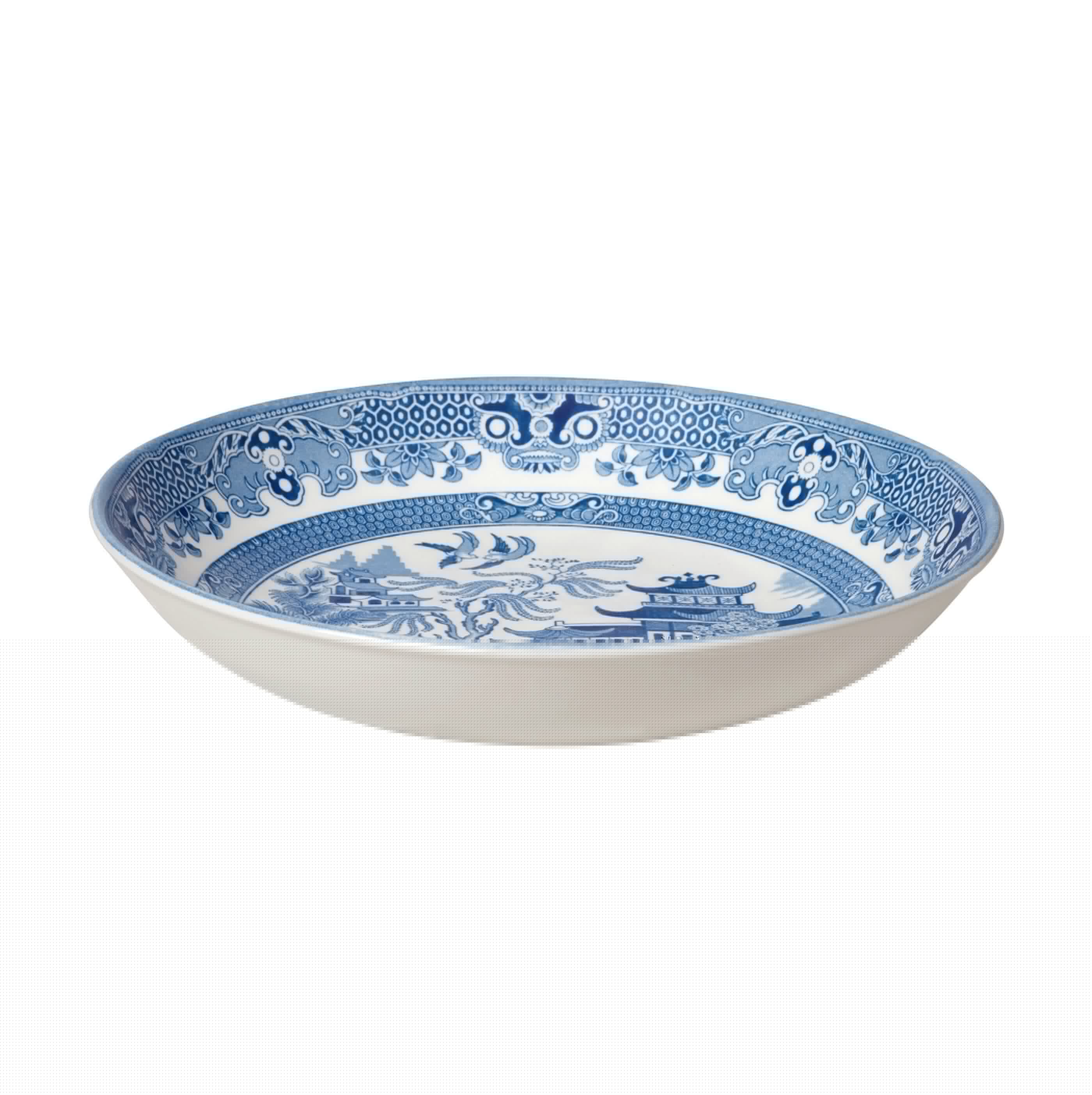 Blue Willow Dinnerware Set by Burleigh – Elegant English Bone China Plates, Bowls & Cups – Perfect for Formal Dining, Tea Parties & Home Decor