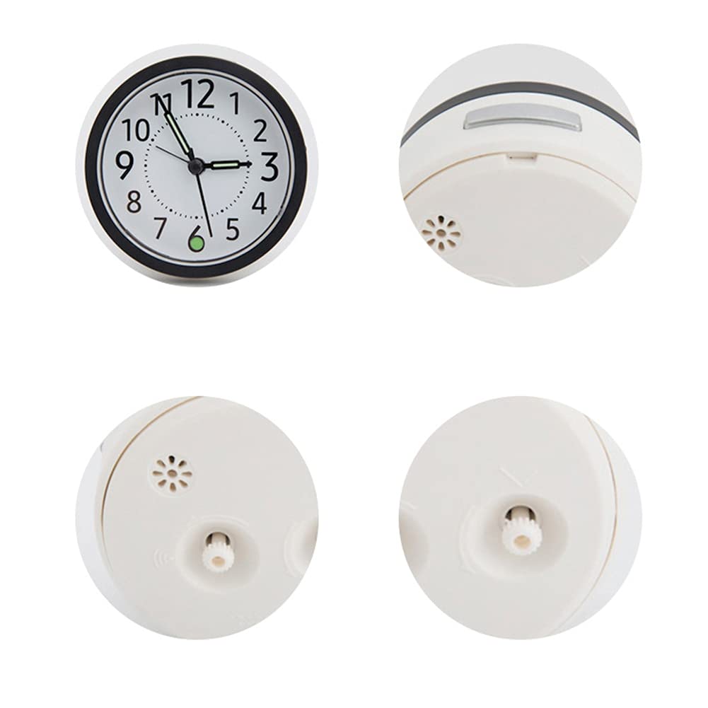 **Silent Analog Alarm Clock - Battery Operated, Non-Ticking, Luminous Nightlight Design with Snooze - Perfect for Bedroom, Office & Travel (Black/White) - Ideal for Nighttime Use, Gentle Wake-Ups & Home Décor**