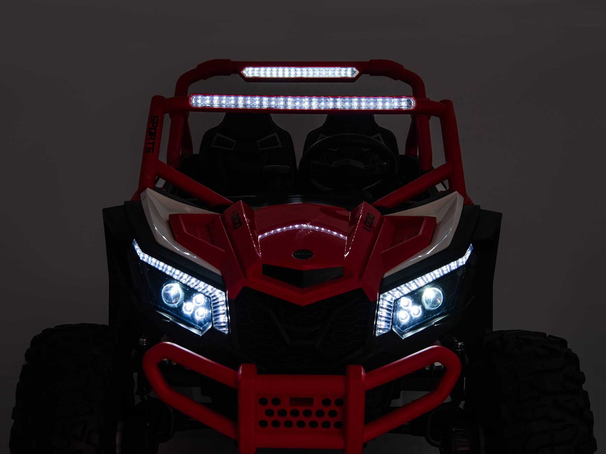 24V Ridington MAX R All Terrain Ride On Buggy with Parent Remote Control - Red/White Electric Kids Car for Outdoor Adventure, Backyard Play & Off-Road Fun