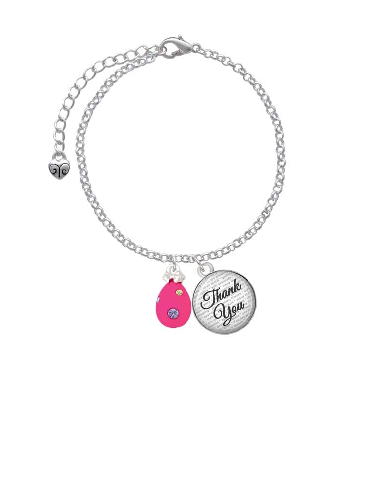 Delight Jewelry Easter Egg Charm Bracelet with Colorful Crystal Dots - 6