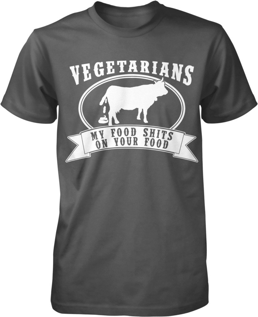 Vegetarian Paleo Diet Men's T-Shirt - Funny Tree Hugger Graphic Tee for Eco-Conscious Lifestyle & Gym Workouts
