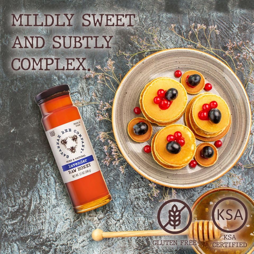 Pure Raw Honey by Savannah Bee Company - Unfiltered, Natural, & USDA Certified | Perfect for Tea, Baking, & Healthy Breakfasts
