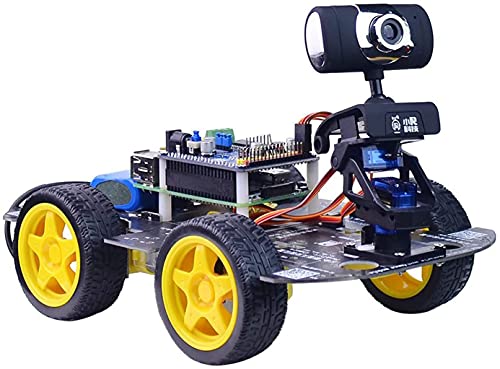 Smart Robot Car Kit for Raspberry Pi 3B/3B+/4B - WiFi/Bluetooth Remote Control with HD Camera, Real-Time Video, Path Planning & App Control (Raspberry Pi Not Included) | STEM Learning, DIY Robotics Projects & Home Automation