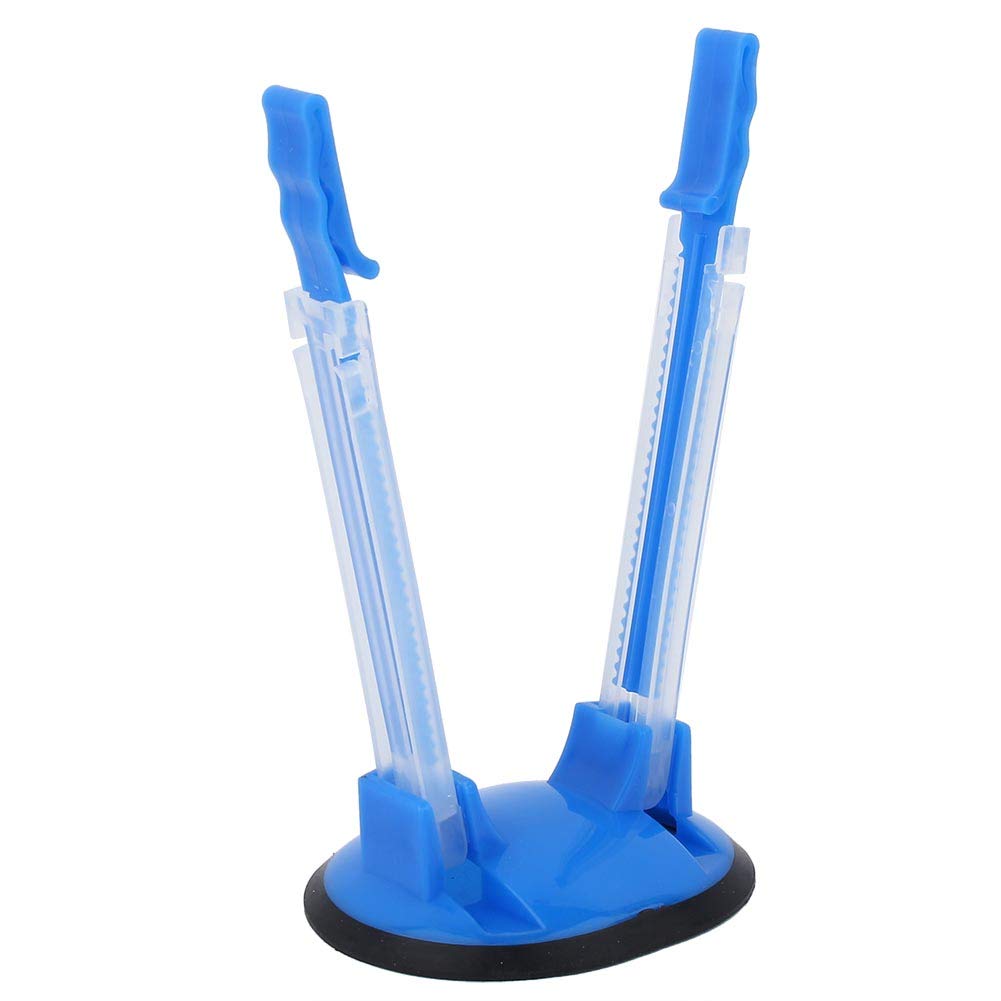 Adjustable Bag Holder Stand for Food Storage Bags - Hands-Free Organizer Rack for Plastic Freezer Bags, Meal Prep & Kitchen Organization (Blue) - Perfect for Pantry, Freezer & Countertop Storage