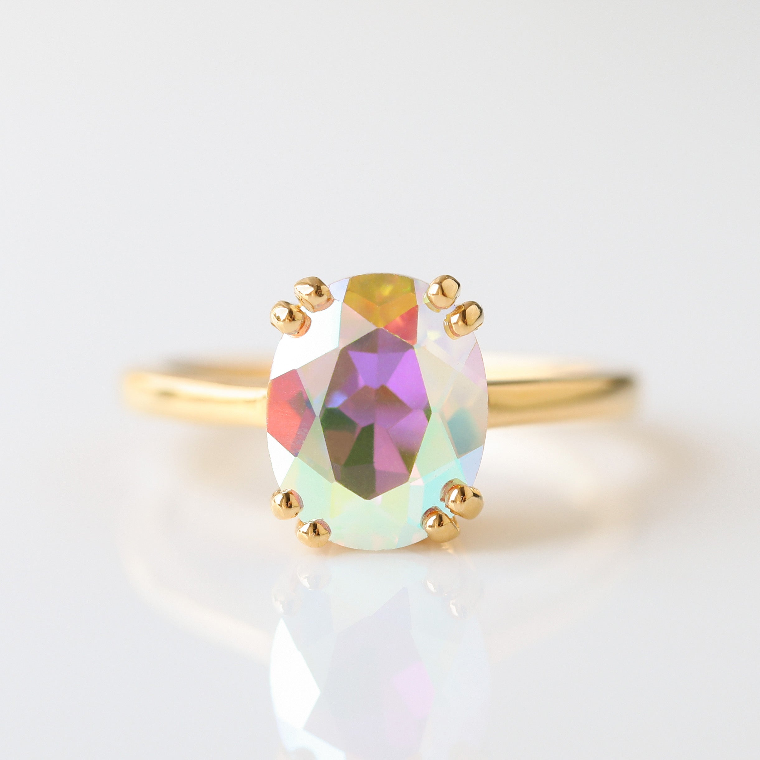 Stunning Mystic Topaz Ring for Women – Elegant & Unique Gemstone Jewelry – Perfect for Weddings, Anniversaries & Special Occasions