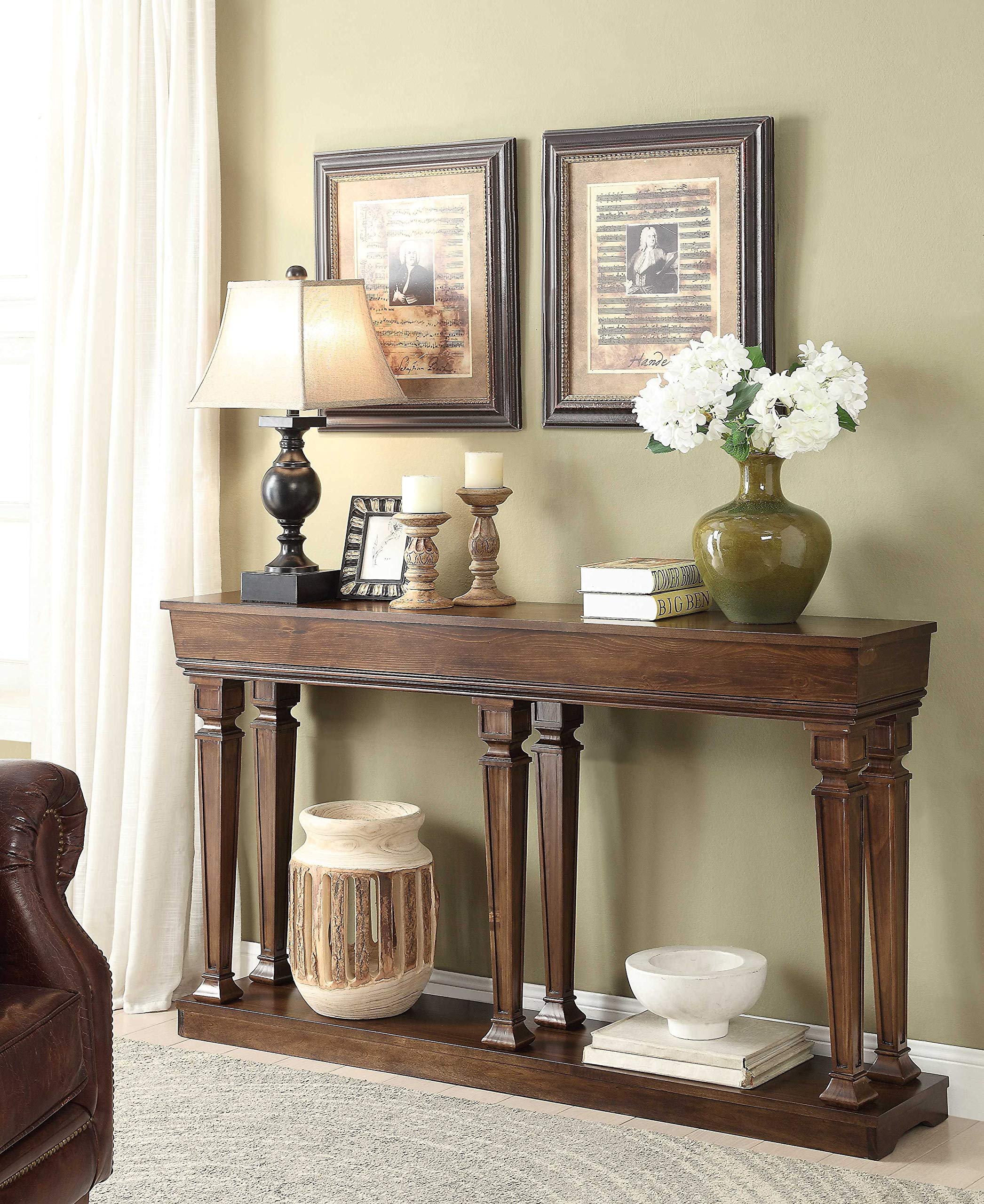 Modern Console Table for Entryway & Living Room - HomeRoots Furniture, Stylish Multicolor Accent Table for Hallway Decor & Storage