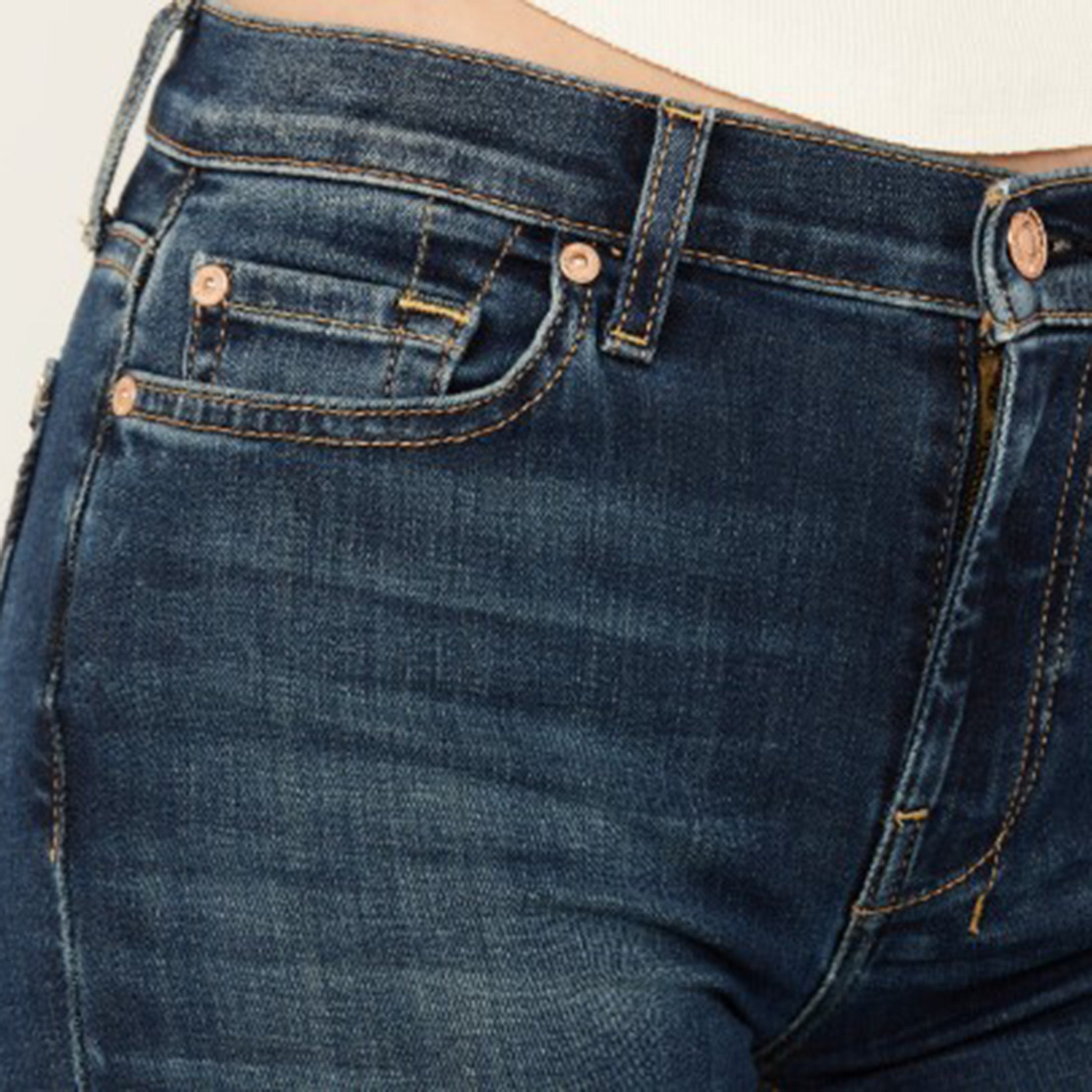 7 For All Mankind Women's Dark Wash ATF Trouser Jeans - Slim Fit Stretch Denim Pants for Work, Casual & Night Out