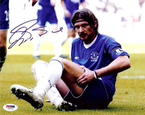 Alessandro Pistone Autographed 8x10 Photo - Everton FC PSA/DNA Certified #U54991 - Perfect for Soccer Memorabilia Collectors and Everton Fans Display