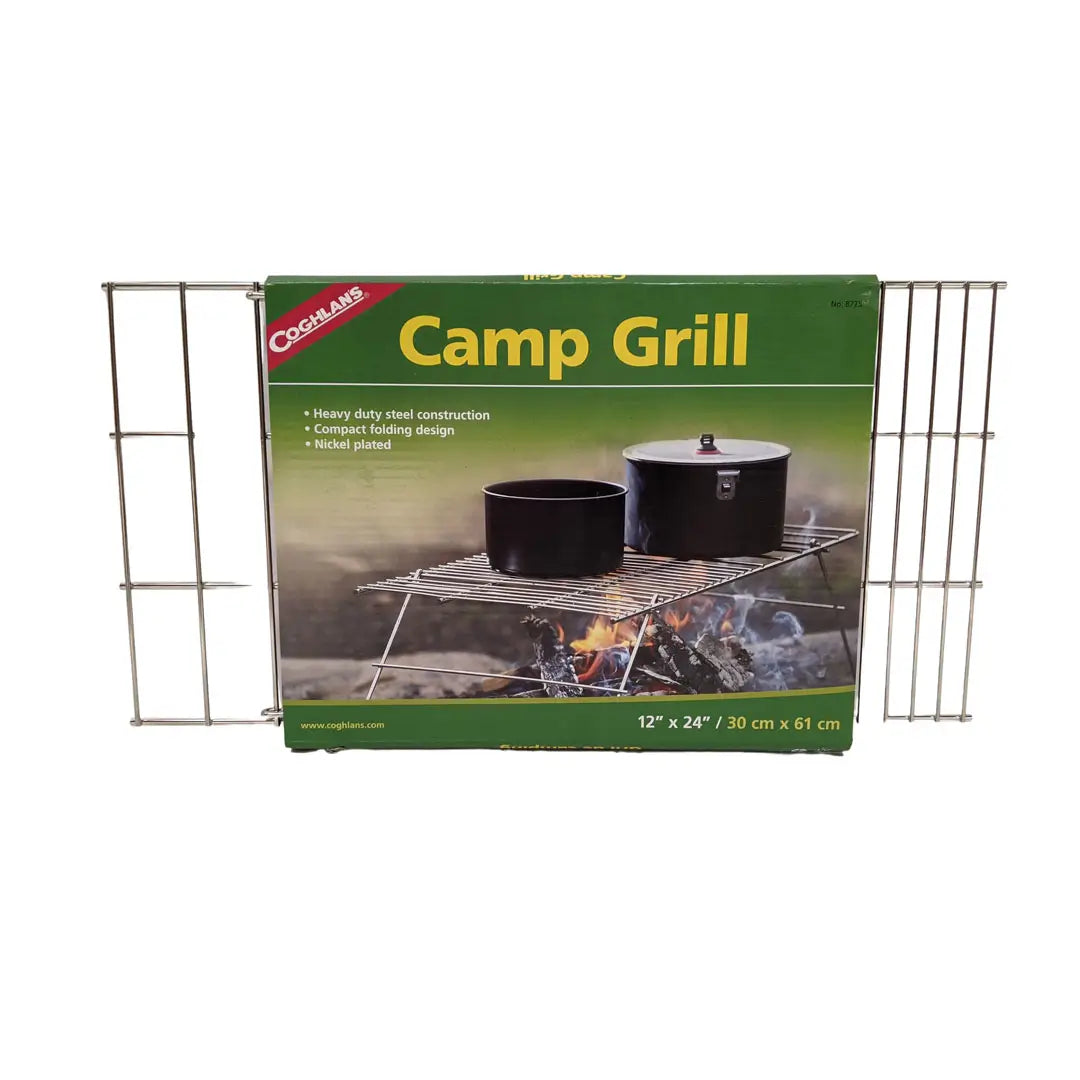 Coghlans Collapsible Camp Fire Steel Grill - Portable Outdoor Cooking Grill for Camping, Hiking & Backpacking - Perfect for BBQ, Picnics & Wilderness Adventures
