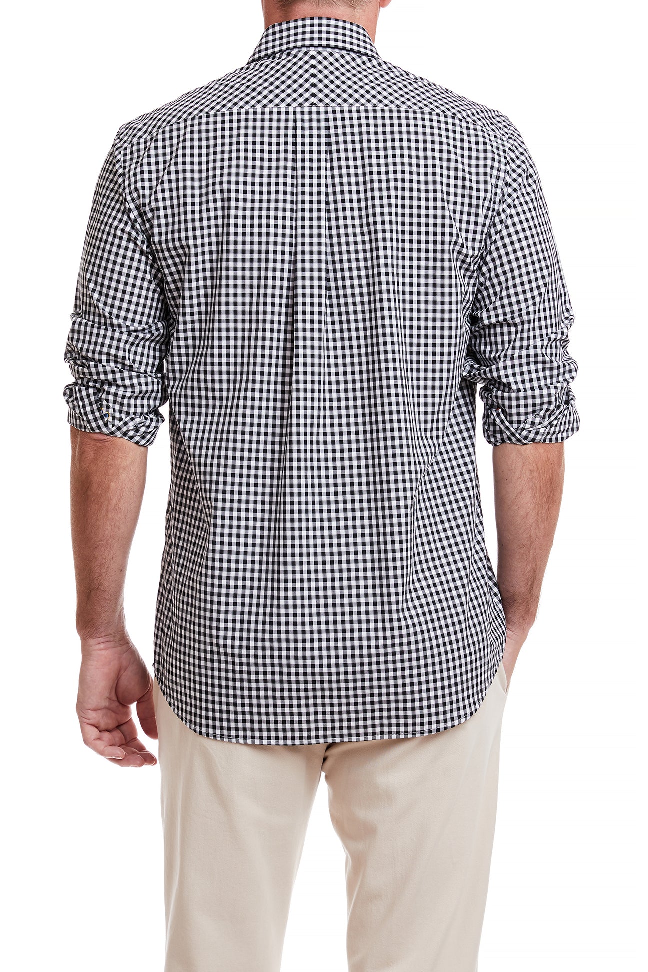 Chase Shirt Wide Gingham Black with Single Jack O'Lantern - Stylish Halloween Button-Up Shirt for Men, Perfect for Costume Parties & Spooky Seasonal Outfits