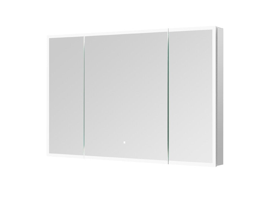 Aquadom Edge Royale 36x32 Inch LED Lighted Triple Door Bathroom Medicine Cabinet - Perfect for Modern Homes & Spa-Like Bathrooms