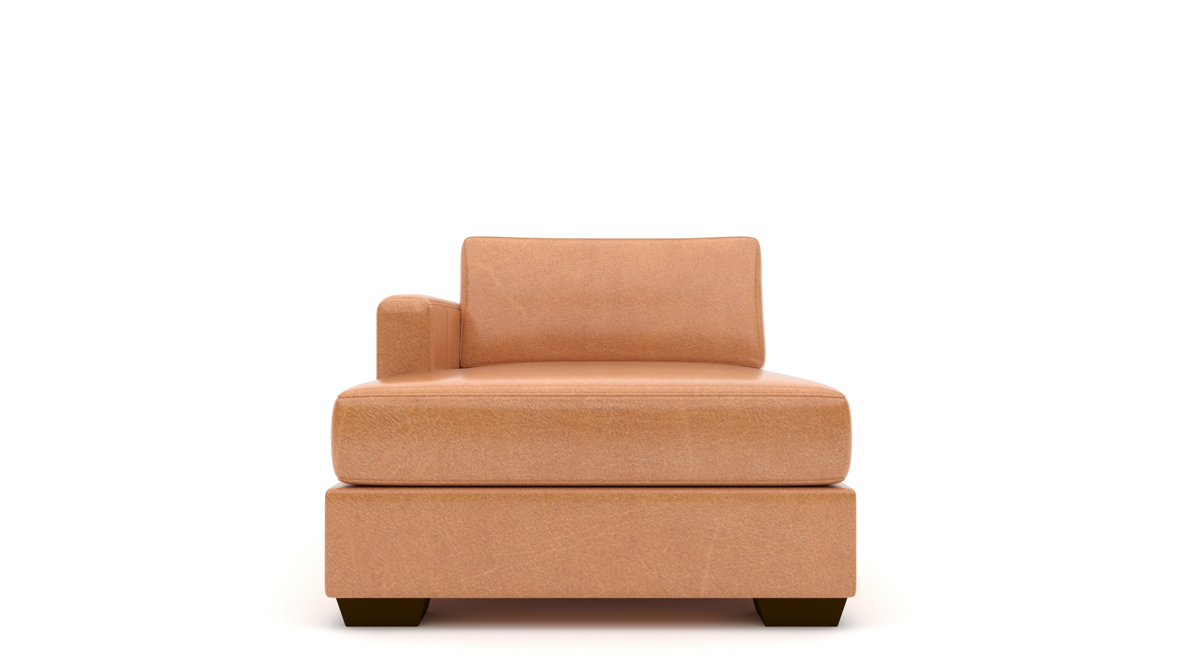 Premium Genuine Leather Track LAF Chaise Lounge - Modern Sofa for Living Room, Office & Lounge Areas - Comfortable & Stylish Seating Solution