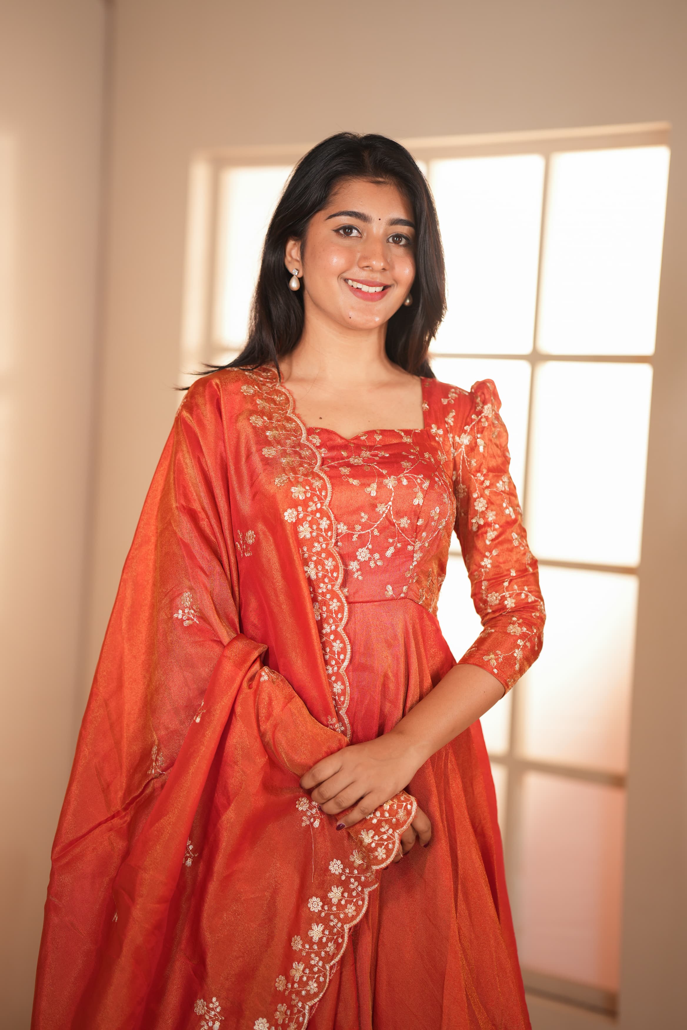 DD596 Premium Embroidered Designer Anarkali Suit for Women - Elegant Party Wear & Festive Occasion Outfit