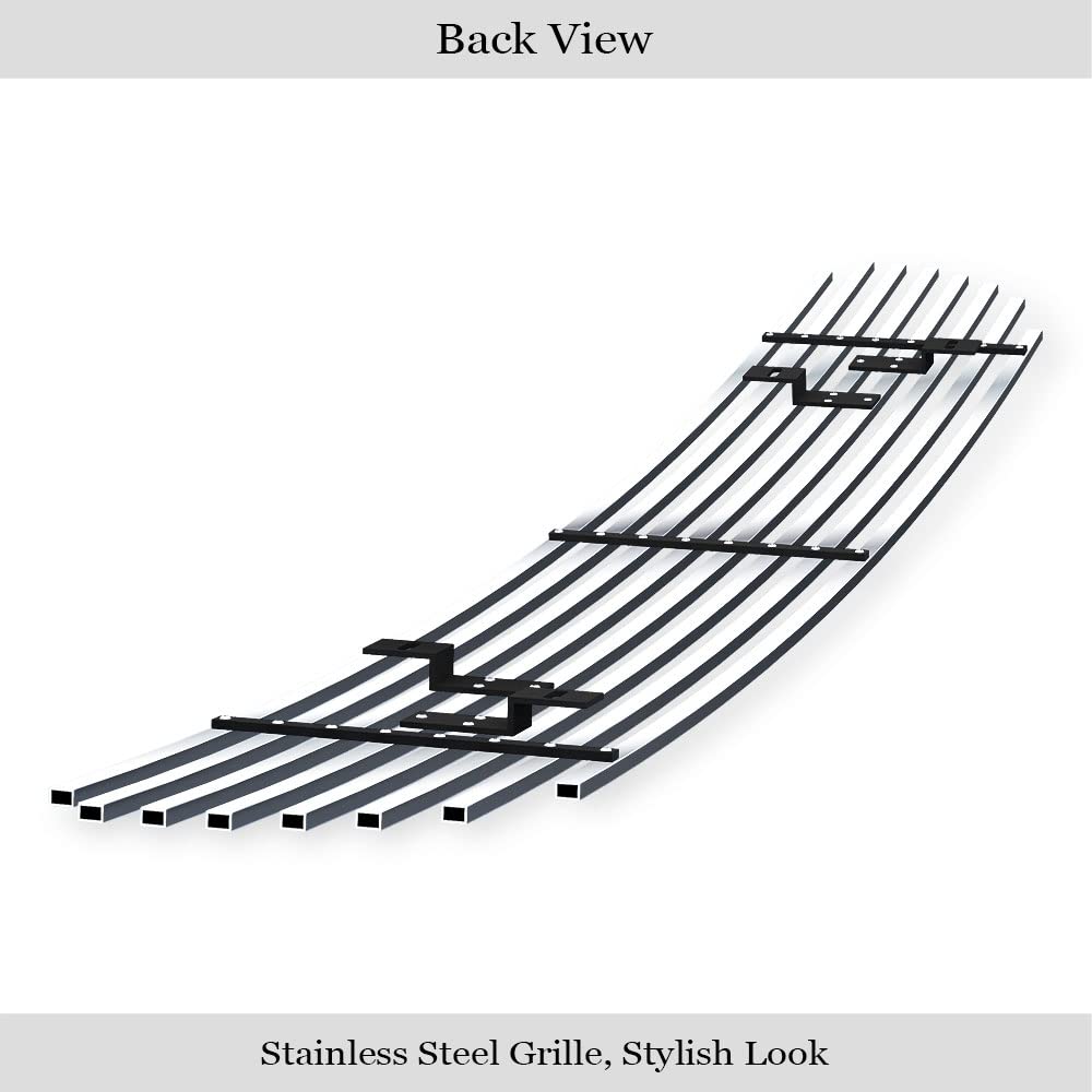APS Compatible with Ford F-150 1999-2003 Lightning Lower Bumper Stainless Steel SS Chrome Billet Front Grill Grille Insert F85384A - Upgrade Your Truck's Style for Car Shows & Off-Road Adventures