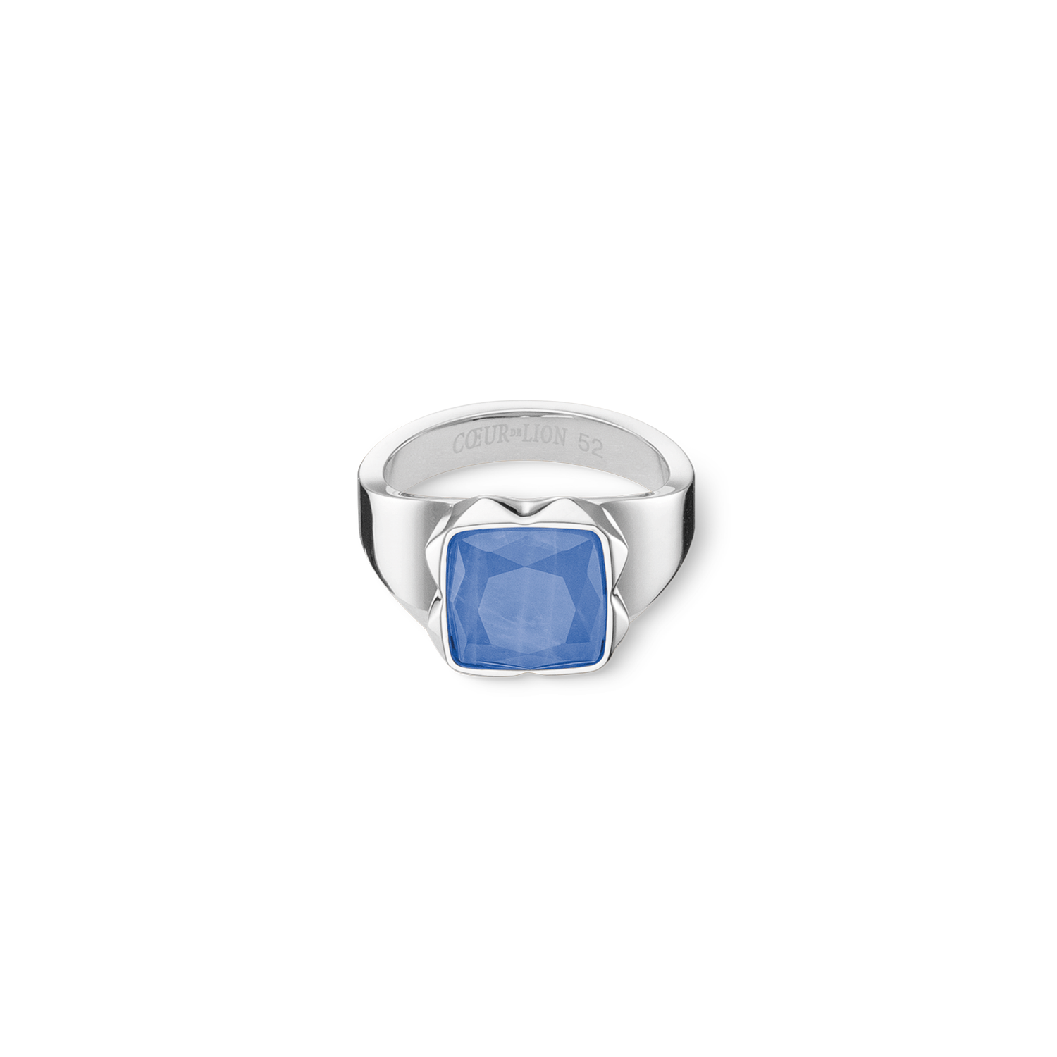 Sterling Silver Square Aventurine Ring with Spikes - Elegant Blue Gemstone Jewelry for Women, Perfect for Parties, Date Nights & Special Occasions