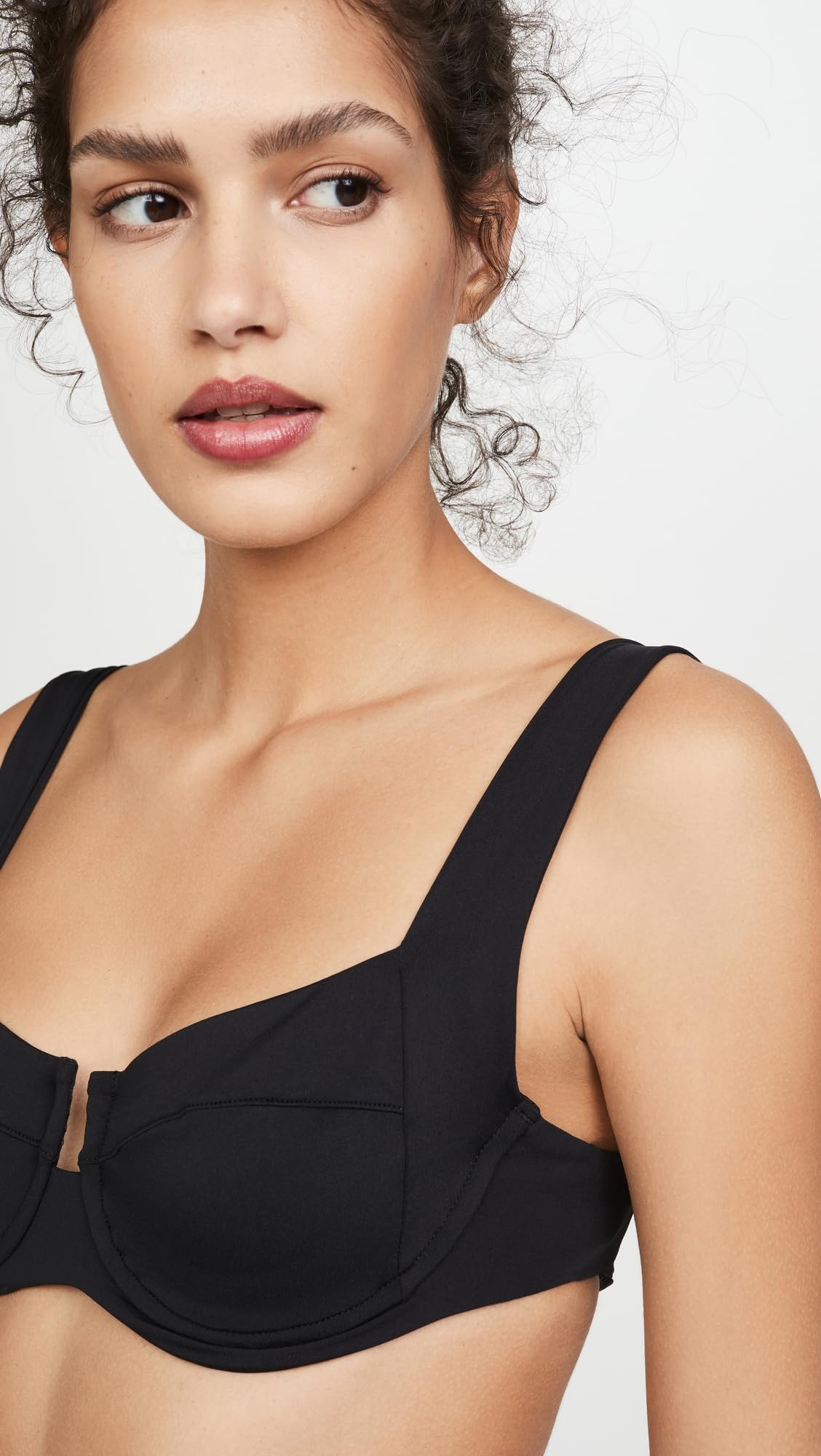 L*Space Women's Camellia Bikini Top - Black, Size XL | Sexy Swimwear for Beach, Pool & Vacation | Adjustable Straps & Comfortable Fit