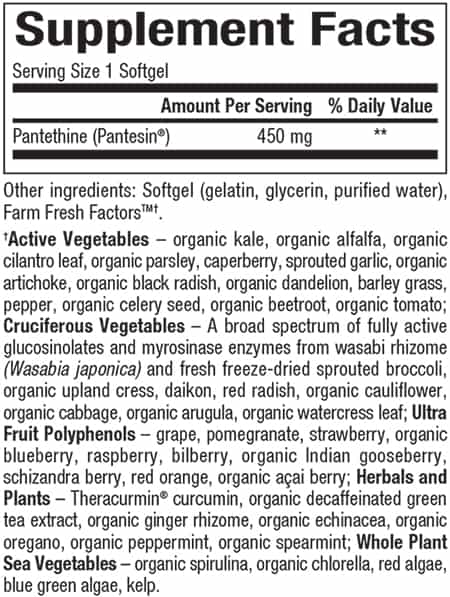 BioCoenzymated™ Pantethine 450mg Supplement | Supports Energy Metabolism & Cardiovascular Health | Ideal for Active Lifestyles & Wellness Routines