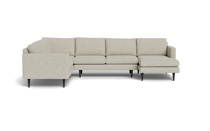 Wallace 131 Modern Untufted Corner Sectional Sofa with Right Chaise - Perfect for Living Room, Lounge & Family Room Comfort