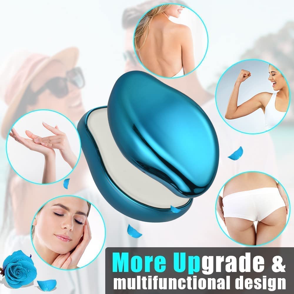 PP Enterprises Crystal Hair Remover for Women & Men - Upgraded Nano-Crystalline Technology, Reusable Painless Hair Removal Stone - Perfect for Smooth Legs, Arms & Bikini Line at Home or Travel - Better Than Veet Hair Removal Creams