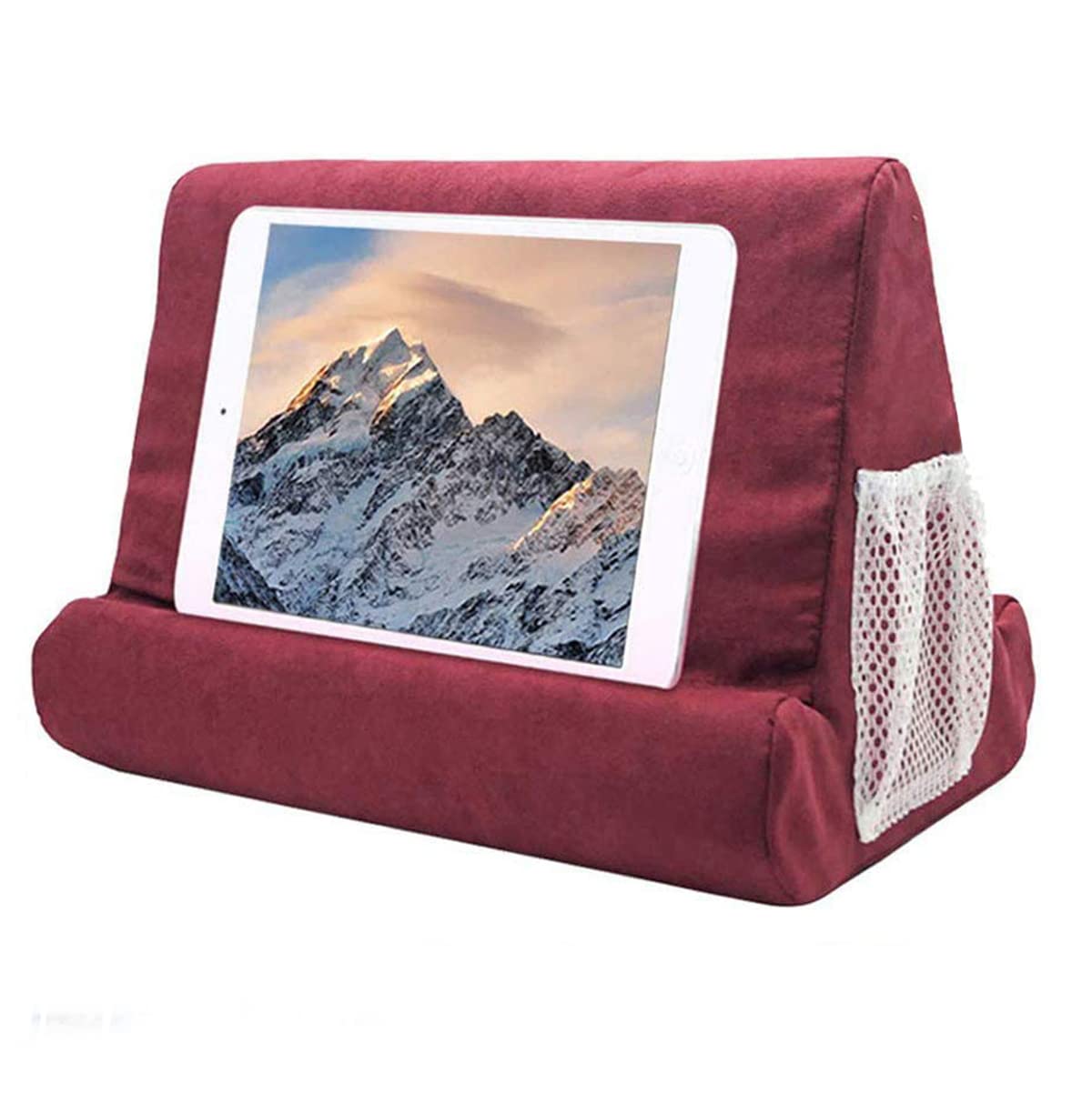Joinhome Soft Pillow Tablet Stand for iPad & Phone - Multi-Angle Adjustable Lap Pillow Holder for Reading, Watching Movies & Working Comfortably in Bed or on Couch