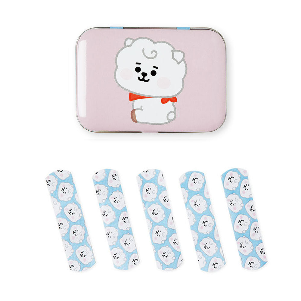 BT21 BABY Bandage with Tin Case - Cute Korean Character First Aid Kit for Kids, Travel, School & Home Use
