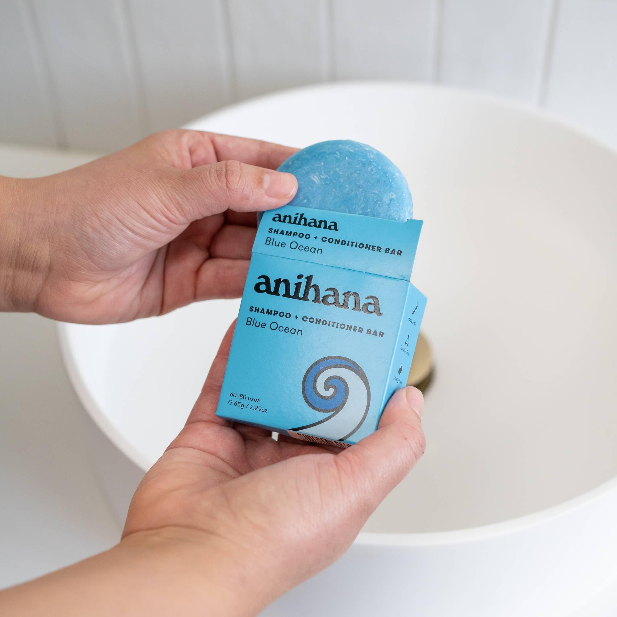 ANIHANA Shampoo & Conditioner Bar for Normal Hair - Natural, Purifying, Paraben-Free (2.29 oz) | Promotes Healthy Shine & Clean Scalp | Perfect for Travel, Gym & Eco-Friendly Bathroom Routine