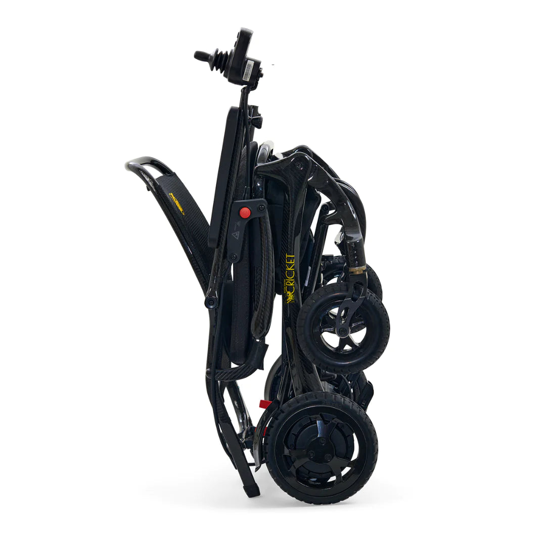 Golden Cricket Carbon Fiber Folding Power Wheelchair - Lightweight Portable Electric Mobility Scooter for Seniors & Adults - Perfect for Travel, Shopping & Outdoor Activities
