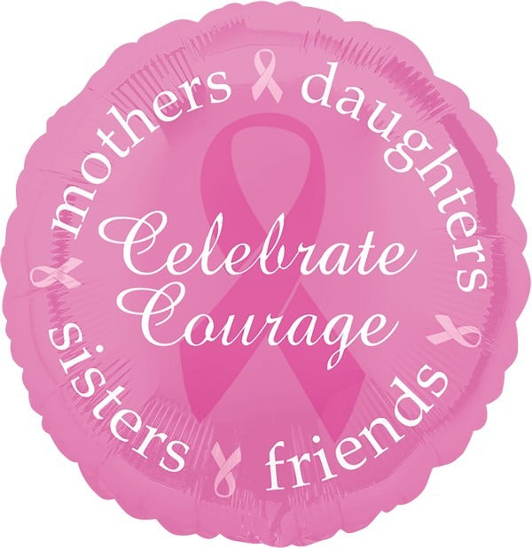 45cm Standard HX Pink Ribbon Breast Cancer Awareness Balloon - Perfect for Fundraising Events, Memorials & Support Gatherings