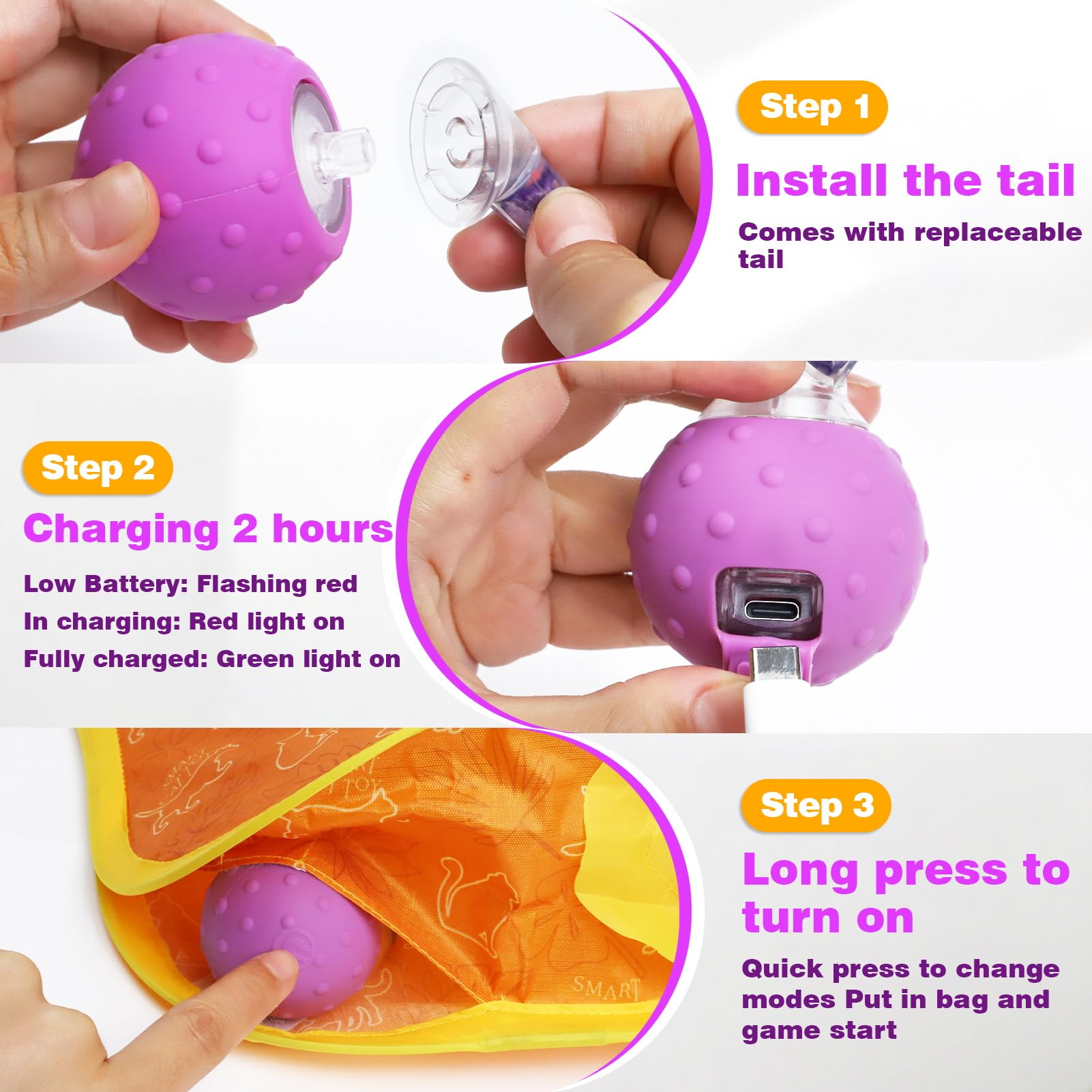 Interactive Electric Cat Ball Toy with Mice Holes - Pop n Play Automatic Rolling Cat Toy & Collapsible Play Tunnel - Fun Exercise & Hunting Simulation for Indoor Cats (Perfect for Playtime & Stress Relief)