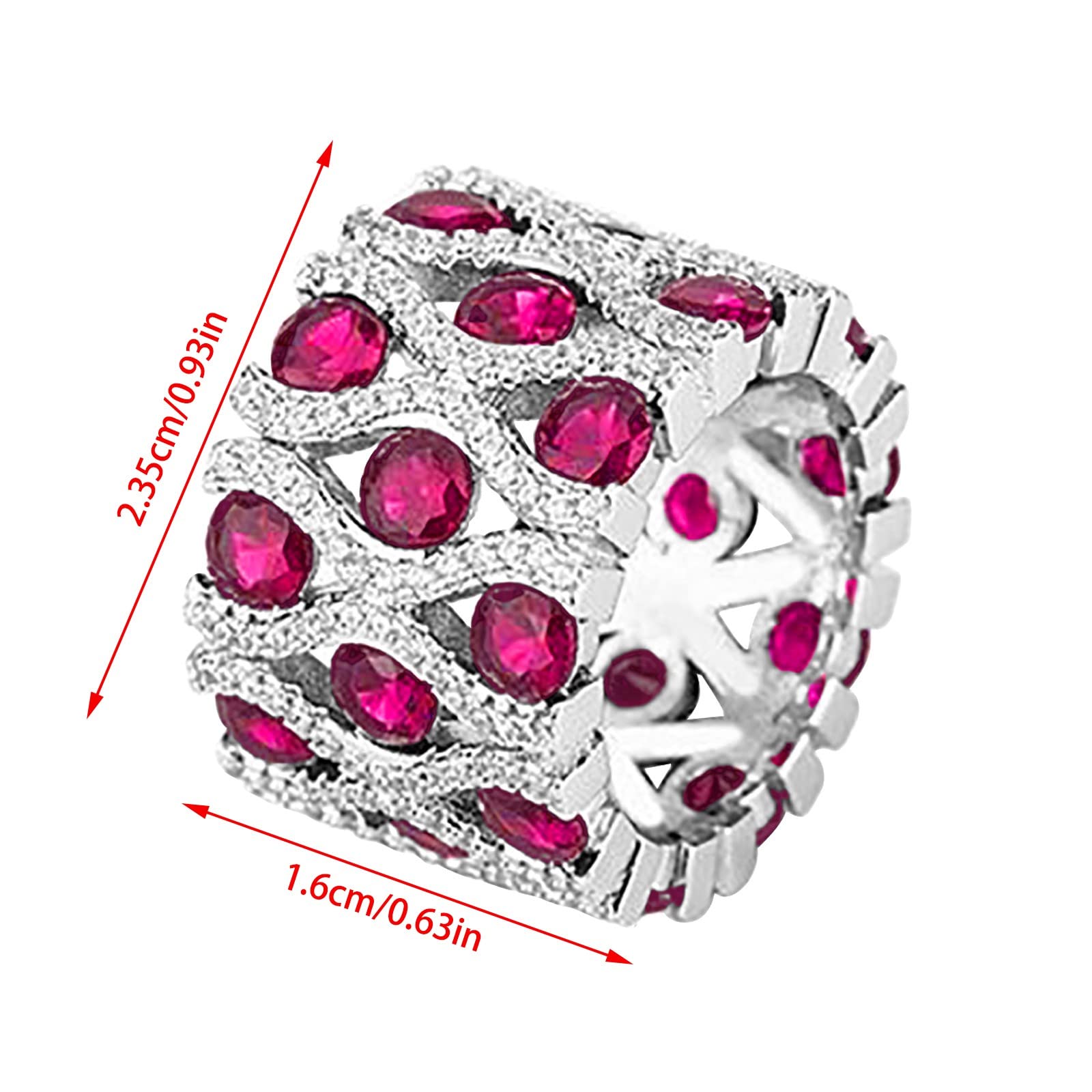 Women's Spinner Band Ring - 925 Sterling Silver Plated Cubic Zirconia Wide Eternity Wedding Band | Elegant Jewelry Gift for Anniversary, Engagement, Valentine's Day | Perfect for Everyday Wear & Special Occasions