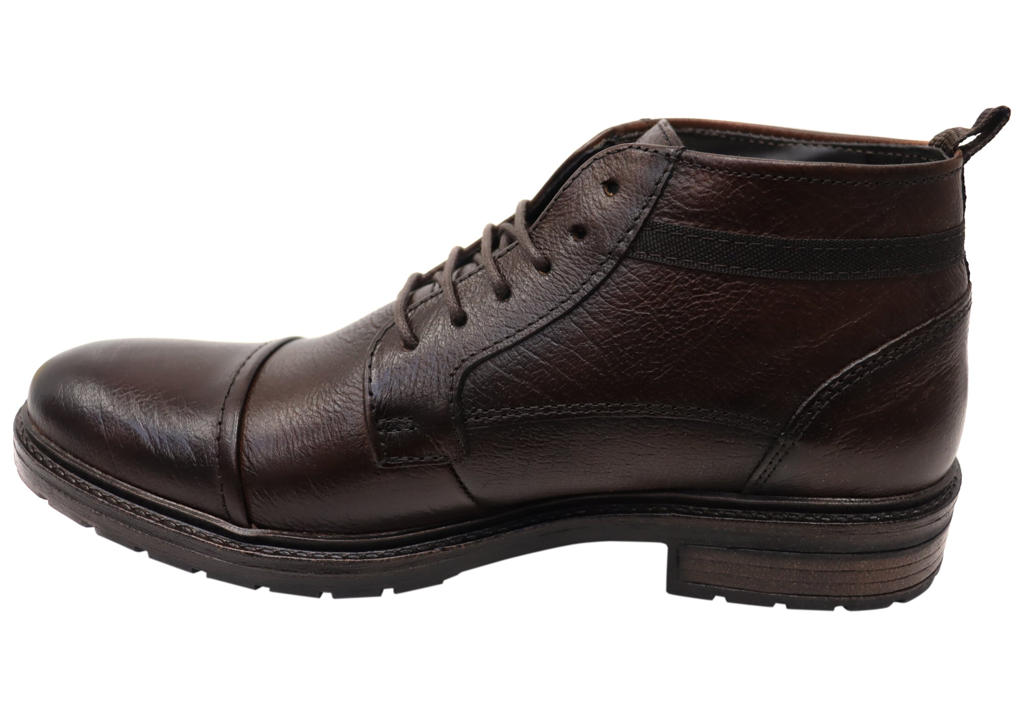 Democrata Riccardo Men's Brazilian Comfortable Leather Lace-Up Boots - Stylish & Durable for Work, Casual Wear & Outdoor Activities